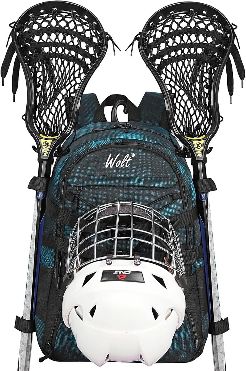 WOLT Lacrosse Bag-Lacrosse Backpack with Two Sticks Holder-Large Field Hockey Bag Holds All Sport Gears - Image 1